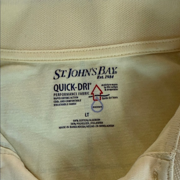 St. John's Bay Yellow Checkered Polo Shirt - Picture 2 of 4